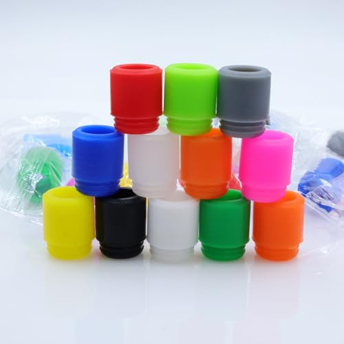 WratryParts 10er Pack 810 Silikon Drip Tips in zufälliger Farbe für RTA Tank & RDA (Zufällige Farbe)