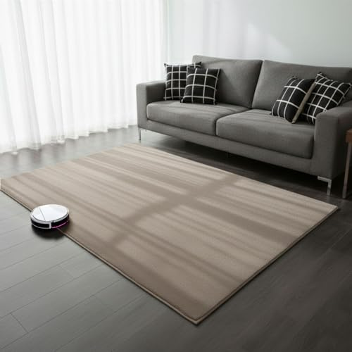 VIMODA Teppich Wohnzimmer Schlafzimmer Ultra Weich – Modern, super flauschig & weich, dicht gewebt,Maße:200x290 cm;Farbe:Taupe