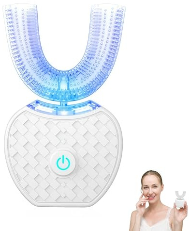 luxxiv HappySmile | Schnelle und einfache Zahnbürste in unter 30 Sekunden –sanfte Pflege für das Zahnfleisch entwickelt für Erwachsene und empfindliche Zähne. (Weiß)