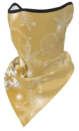 Goldene Weihnachtskugel-Schneeflocken-Windmaske, Halswärmer, Winter-Motorrad-Gesichtsschutz