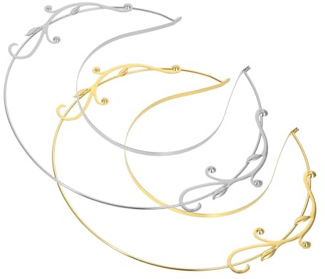 Zerodeko 2 Stück Stilvolle Vintage Haaraccessoires aus Zinklegierung Silberne Selbstgemacht Haarkrone mit Feiner Verarbeitung Praktisches Festival Haarzubehör