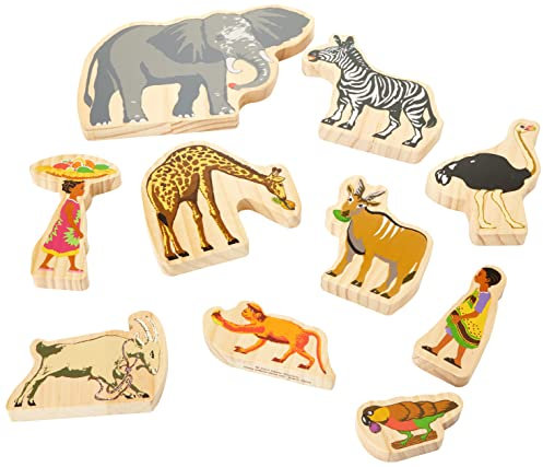 Yellow Door Handa’s Surprise Character Set | Storytelling | Traditional Tales | Set of 10 Story Book Play Characters | Early Educational Toy for kids age 2 3 4 5 | Literacy Wooden Toys | Bookish Play