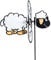 HQ Design Windspiration - Spin Critter, UV-beständige und wetterfeste Windspiel Deko für Garten, Terrasse und Balkon - Windrad inkl. Standstab (Sheep)