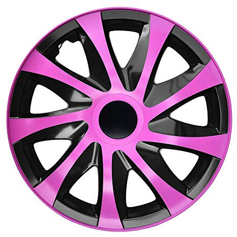 NRM KO242 Radzierblende Draco CS, Schwarz/Rosa, 14 Zoll, 4er Set