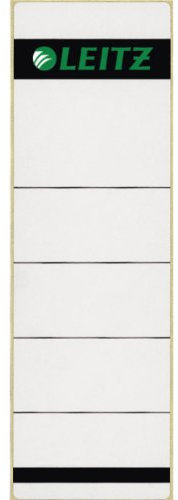Leitz 1642 Rückenschilder für Standard-Ordner, selbstklebend, kurz, breit (100er Vorteilspack, grau)