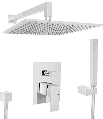 Welfenstein Unterputz Set VM-HS121 Duschkopf Regendusche 30x30cm eckig
