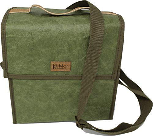 KeMar Lunchtasche aus PE Papier (6,3 L, Unisex, klein, Isoliert, wasserabweisend) Picknicktasche, Kühltasche, Isoliertasche, Thermotasche, Bentoboxtasche, (Bambus Grün)