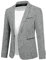 Allthemen Blazer Homme Un Bouton Slim Fit Veste de Costume Casual Elégant Formel pour Mariage #5518 Gris M