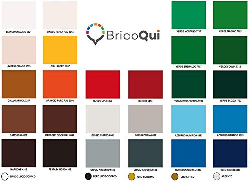 BricoQui SUPER SMALTO SINTETICO DILACK LT.0,75 INTERNI ESTERNI LEGNO FERRO LUCIDO (GIALLO AFRICA 3217)