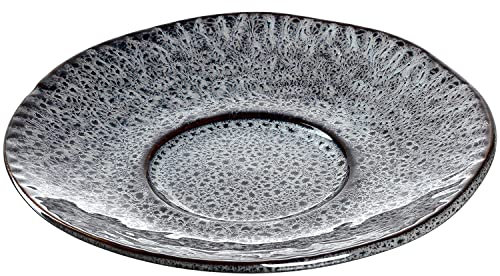 Leonardo Matera Unterteller 1 Stück, spülmaschinengeeigneter Steingut-Unterteller für Matera Tassen, 1 Keramik-Untertasse, grau, Ø 15 cm, 018590