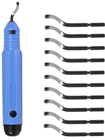 DODUOS Set di utensili per sbavatura con impugnatura in metallo con 10 lame di ricambio Lama rotante a 360 ° per stampanti 3D Metallo Plastica Alluminio Legno e acciaio inossidabile