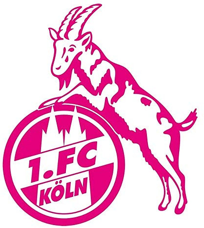 1. FC Köln Aufkleber Logo transparent PINK, 5020061