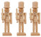 PRETYZOOM 3pcs Weihnachten Nussknacker Figuren Holz DIY Basteln Bemalen 12cm Holzpuppe Kinder Bastelset Zufälliges Muster Puppen Weihnachten Festival Party Geschenk Dekoration