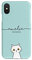 Tirita Personalised Phone Case Cover Compatible with iPhone Xr - Drawing Cartoon Kitten [07 - White Cat Cursive]