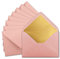 10x DIN C5 Kuverts 15,7 x 22,5 cm in Altrosa (Rosa) mit goldenem Seidenfutter - Nassklebung - Blanko Brief-Umschläge - Post-Umschläge ohne Fenster im C5 Format - Marke: FarbenFroh by GUSTAV NEUSER