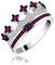 Uloveido Frauen Krone Tiara Ringe Königin Exquisite Weiß Gold überzogene Prinzessin Tiny CZ akzentuierte Versprechen Ringe für Mädchen