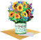 Magic Ants Happy Mothers Day Karte, 3D Sonnenblumen-Blumenstrauß, Pop Up Karte, 3D Muttertags Grußkarten, Karte für Mutter, Ehefrau, Geburtstagskarte, Thinking of You, Jubiläumskarte