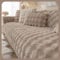 WYJHNLBEDC Sofa/Couch überzug/überwurf, Sofa überwurfdecke, Warmer Super Weicher Plush Sofabezug für Sofa L Form/U Form/Ecksofa 3/2/1 Sitzer, Sofaschutz Hund Kratzschutz Katze Braun