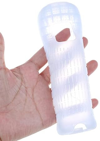 1 x Silikon Soft Cover für Wii Game Controller Weiche Silikon Cover Case Schutzhülle für Wii Fernbedienung Schutz (Weiß)