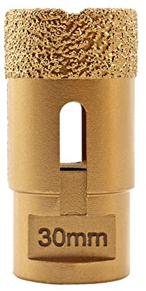 SHDIATOOL Foret à noyau diamanté, diamètre de scie cloche 30 mm M14 Filetage brasé sous vide pour céramique porcelaine carrelage granit marbre maçonnerie brique