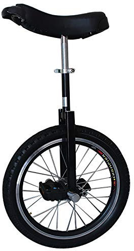 Einrad Einrad Einrad für Kinder 16 Zoll, Jungen Mädchen Anfänger Einrad Alter 4/5/6/7 Jahre, Höhe 115-155 cm, Außen Kleines Einrad Rad mit verstellbarem Sattel (Color : Black)