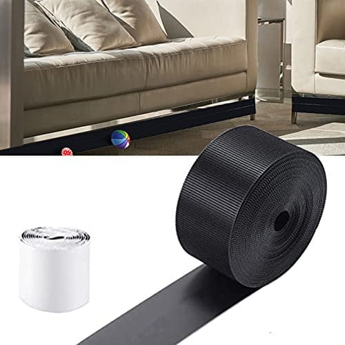 MENAYODA Spielzeugblocker für Möbel, Spielzeug-Blocker Unter Couch und Bett, Gap Bumper Sofa &, Haustier-Prallplatte Babys, Haustiere, Spielzeug (5 x 600cm), 928MENTUC, Schwarz