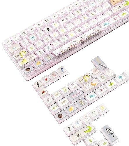 MAMBASNAKE 120 Tasten PBT Pudding Tastenkappen Set,ASA Profil,PBT Farbsublimation,ANSI US Layout für TKL 61 68 87 98 104 108 Mechanische Tastatur,Kompatibel mit Cherry MX Gateron Otemu Kailh Schalter