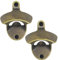 HAIICEN Bottle Opener Wall Mounted Aged Brass, Old Time Hanging Beer Bottle Top Opener Mounted for Bar Caddy Board (2 PCS)