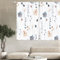 Yorida Tende corte con fiori bohémien, blu, con tasca per asta, rustiche, bohémien, per camera da letto, fattoria, botanico, finestre, soggiorno, 106 x 114 cm, 2 pannelli