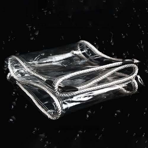 Bâche Imperméable Transparente avec œillets, Panneaux Latéraux Transparents en Bâche de Pergola, Rideaux De Bâche Transparents Extérieur Gazebo, Pour Pergola,Gazebo,Patio ( Size : 3*6m(118.1*236.2in)