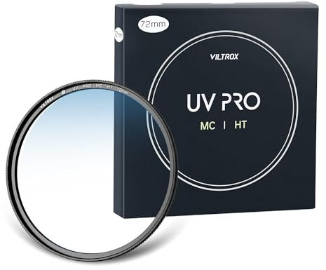 VILTROX Filtro UV MC da 72mm, MC Filtro di protezione UV 18 rivestimenti multistrato UHD, rivestimento nano, filtro UV ultra sottile resistente ai graffi per obiettivo fotocamera da 72mm