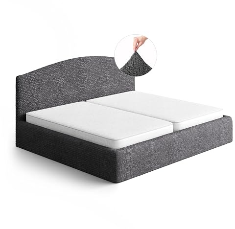 PAULATO - Husse für Kingsize-Bett über das Kopfteil und Grundgestell rüberziehen, Husse für Boxspringbetten 180-220cm Mikrofaser, bi-elastisches, Made in Italy