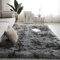 Swsen Teppich Wohnzimmer Super Weich - Shaggy Teppiche Flauschig Anti-Rutsch Unterseite - Moderner Carpet Waschbar Langflor Hochflor Teppiche 100x120cm, Dunkelgrau