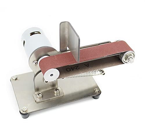 Mini Elektrischer Bandschleifer Bank Polierschleifmaschine DIY Poliermaschine Schleifmaschine Elektroschleifer schleifen & polieren mit 795 Spindelmotor 600 m/min