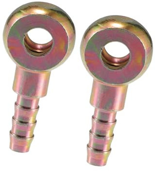 TUCKBOLD Universal Banjo Bolt 8mm OD Banjo Bolt Hose Barb Fitting Adapter Replacement for Motorcycle Car Metal Bronze Tone (Set of 2) Automotive Parts