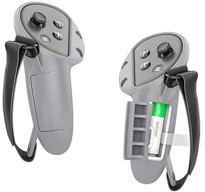 TRANSNOVO Copertura Aggiornata del Controller Compatibile con Meta Quest 3S/Quest 3 Accessori, Cinturini Attivi Regolabili per le Nocche con Design per una Sostituzione Facile della Batteria