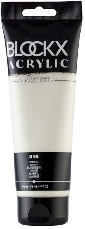 Blockx 61015BXC Acrylique Fine Opaque et Satinée - Ivoire PW6/PY42 - 250ml