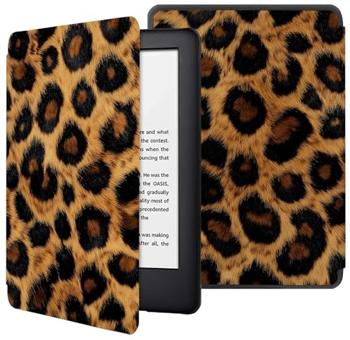 Hülle Kindle Paperwhite 11. Generation 2021 Premium Pu-Lederhülle Für 6,8 Zoll Paperwhite (M2L3Ek /M2L4Ek) Leichte Paperwhite-Hülle-Mode Leopard