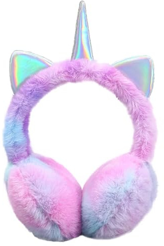 FIHDIOPO Ear Muffs Women Girls Earmuffs Winter Accessories Fluffy Plush Adjustable Adults Outdoor Thermal Ear Warmer Skiing Running Ears Covers Protector from Wind Cold Gift for Girls Ladies