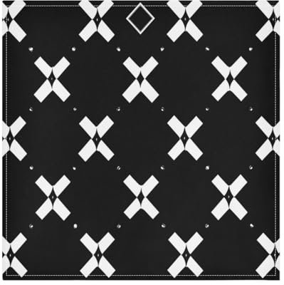 Schwarze und weiße karierte Servietten, wiederverwendbar, maschinenwaschbar, kariert, Cocktail-Servietten, Tischservietten, 6 Stück, 50,8 x 50,8 cm