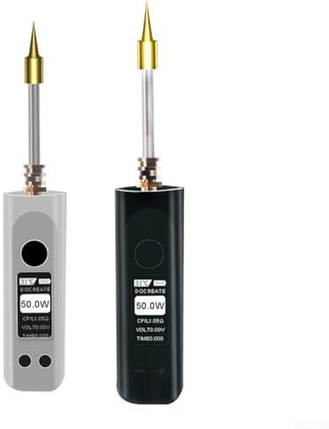 Potente saldatore wireless con riscaldamento rapido, batteria a lunga durata, display LCD (nero)