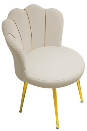 Schminkstuhl mit goldenen Beinen, gepolsterter Samt-Stuhl für Schlafzimmer oder Büro, modernes Design, stilvoller NoWheel Schreibtischstuhl für Make-up-Raum