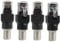 Jecdfs 4er Set RF auf RJ45 Koaxialkonverter, Hochwertige RF Buchse zu RJ45 Stecker Koax Barrel Adapter, für Leitungstester und Netzwerk-Quarzkopf, Robuste und Langlebige Konstruktion