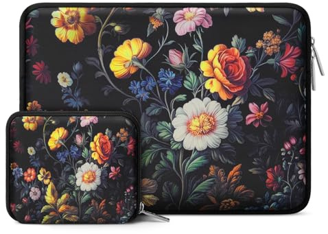 MOSISO Laptop Case 13.3 inch, 13-14 inch Laptop Sleeve Bag Compatible with MacBook Air/Pro 13 / Pro 14, HP Dell Acer ASUS Lenovo Notebook, Neoprene Computer Sleeve Bag with Small Case,Classical Garden