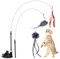 Wukemaoyi 2 PcsJouet Chat Interactif, Jouet Oiseau pour Chats, Jouet Chat Intérieur avec Plumes, Jouets pour Chats Intérieur, Canne à Pêche pour Chaton Interactif avec Ventouse, avec 3 Oiseaux