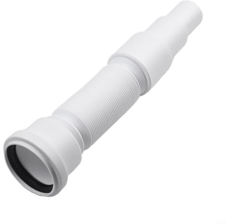 Tuyau d'évacuation de douche extensible en PVC - 50 mm - Gris - 1 m de long