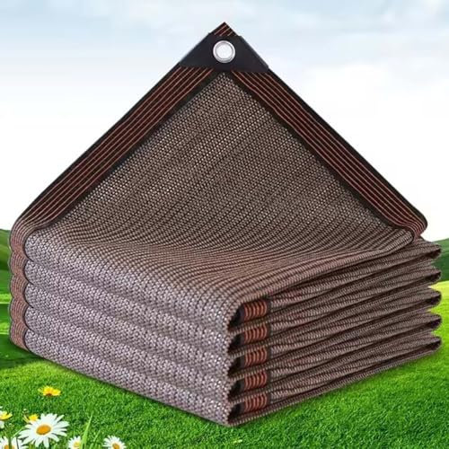 BESTXH Marron,3 * 3m, Brise-Vue, BâChe De Balcon pour l'ombre Et La Pluie, Brise-Vue pour Balcon D'Appartement, Toile Pare-Vent, pour Serre, Poulailler, Jardin ExtéRieur