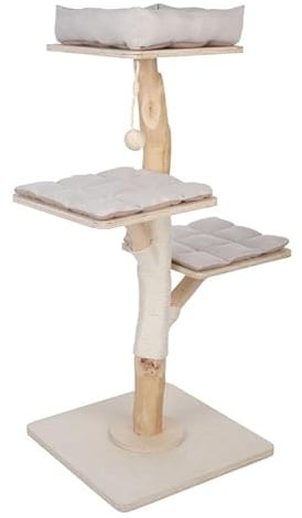 Modern Living Brixen Arbre à chat | Troncs en bois naturel | Chaque pièce est unique | Hauteur : 130 cm