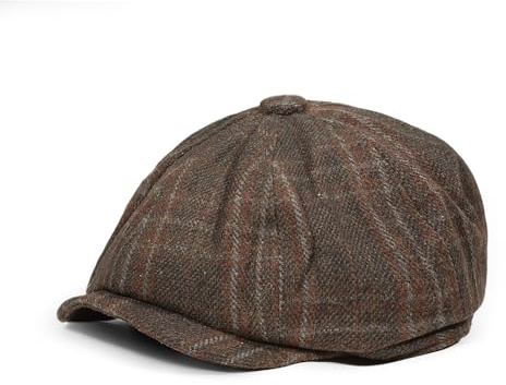 CLAPE Schiebermütze Herren Damen 8 Panel Flat Cap Baskenmütze Newsboy Cap | Weich,Vintage Schirmmütze,Gatsby Ivy Cap für Reisen,Alltag,Freizeit,Outdoor,Autofahren