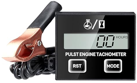 VOBOR Tachymètre Numérique Compte Tour, Compteur de Tours Étanche LCD Haute Précision (100-30000 tr/min), pour Tronçonneuse, Moto et Tondeuse à Gazon
